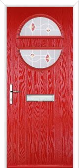 Circle Murano Composite Front Door in Poppy Red