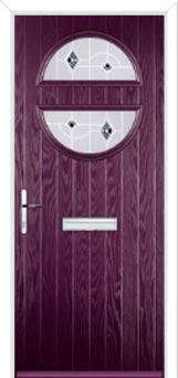 Circle Murano Composite Front Door in Purple Violet
