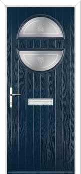 Circle Staxton Composite Front Door in Dark Blue