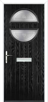 Circle Staxton Composite Front Door in Black