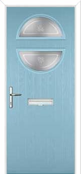 Circle Staxton Composite Front Door in Duck Egg Blue