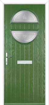 Circle Staxton Composite Front Door in Fern Green