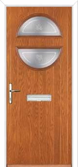Circle Staxton Composite Front Door in Oak