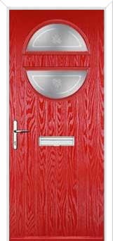 Circle Staxton Composite Front Door in Poppy Red
