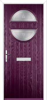 Circle Staxton Composite Front Door in Purple Violet
