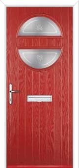 Circle Staxton Composite Front Door in Red