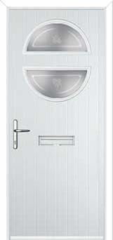 Circle Staxton Composite Front Door in White
