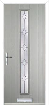 Cottage Long (centre) Classic Composite Front Door in Agate Grey