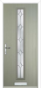 Cottage Long (centre) Classic Composite Front Door in Pebble Grey