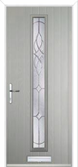 Cottage Long (centre) Elegance Composite Front Door in Agate Grey