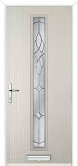 Cottage Long (centre) Elegance Composite Front Door in Cream