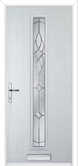 Cottage Long (centre) Elegance Composite Front Door in White
