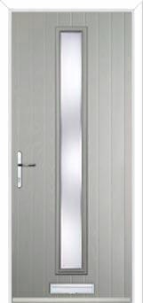 Cottage Long (centre) Kensington Composite Front Door in Agate Grey