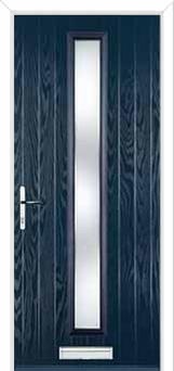 Cottage Long (centre) Kensington Composite Front Door in Dark Blue