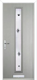 Cottage Long (centre) Murano Composite Front Door in Agate Grey