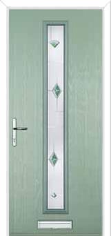 Cottage Long (centre) Murano Composite Front Door in Chartwell Green