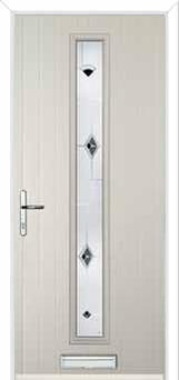 Cottage Long (centre) Murano Composite Front Door in Cream