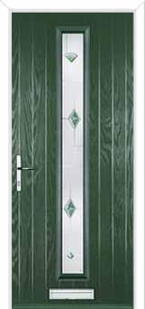 Cottage Long (centre) Murano Composite Front Door in Green
