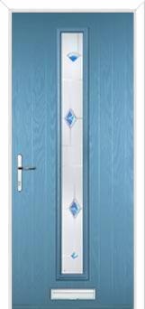 Cottage Long (centre) Murano Composite Front Door in Pastel Blue