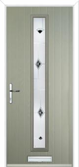 Cottage Long (centre) Murano Composite Front Door in Pebble Grey
