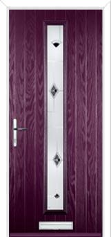 Cottage Long (centre) Murano Composite Front Door in Purple Violet