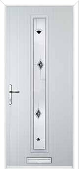 Cottage Long (centre) Murano Composite Front Door in White