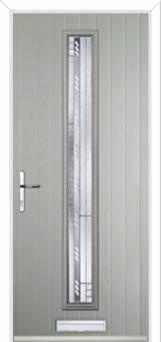 Cottage Long (centre) Matrix Composite Front Door in Agate Grey