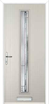 Cottage Long (centre) Matrix Composite Front Door in Cream