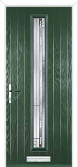 Cottage Long (centre) Matrix Composite Front Door in Green