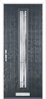 Cottage Long (centre) Matrix Composite Front Door in Anthracite Grey