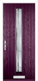 Cottage Long (centre) Matrix Composite Front Door in Purple Violet