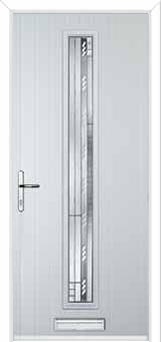 Cottage Long (centre) Matrix Composite Front Door in White