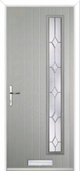 Cottage Long (off set) Classic Composite Front Door in Agate Grey