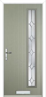 Cottage Long (off set) Classic Composite Front Door in Pebble Grey