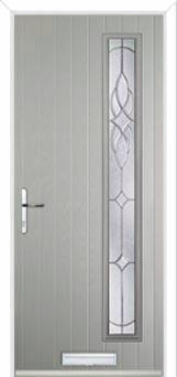 Cottage Long (off set) Elegance Composite Front Door in Agate Grey