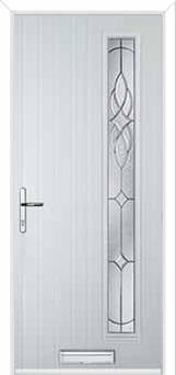 Cottage Long (off set) Elegance Composite Front Door in White