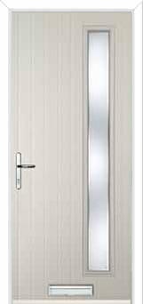 Cottage Long (off set) Kensington Composite Front Door in Cream