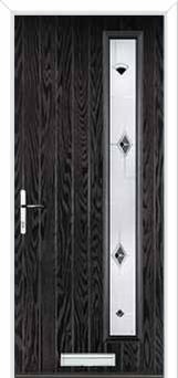 Cottage Long (off set) Murano Composite Front Door in Black Brown