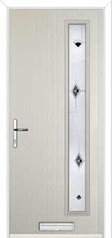 Cottage Long (off set) Murano Composite Front Door in Cream