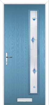 Cottage Long (off set) Murano Composite Front Door in Pastel Blue