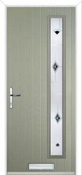Cottage Long (off set) Murano Composite Front Door in Pebble Grey
