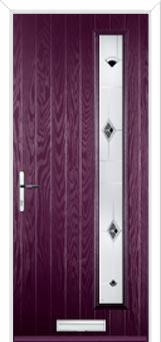 Cottage Long (off set) Murano Composite Front Door in Purple Violet