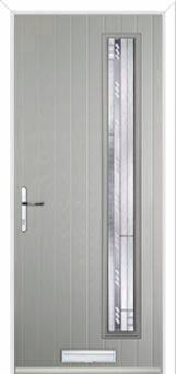 Cottage Long (off set) Matrix Composite Front Door in Agate Grey