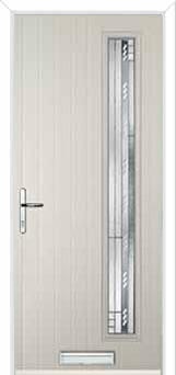 Cottage Long (off set) Matrix Composite Front Door in Cream