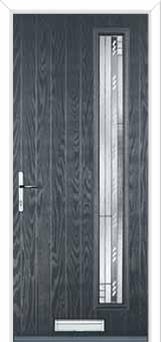 Cottage Long (off set) Matrix Composite Front Door in Anthracite Grey