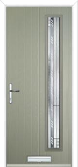 Cottage Long (off set) Matrix Composite Front Door in Pebble Grey