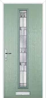 Cottage Long (centre) Prairie Composite Front Door in Chartwell Green