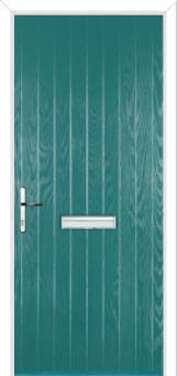 Cottage Composite Front Door in Turquoise Blue