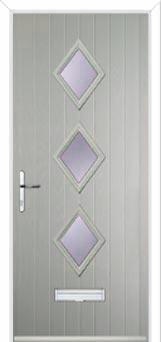 Diamond 3 Composite Front Door in Agate Grey