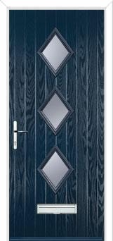 Diamond 3 Composite Front Door in Dark Blue